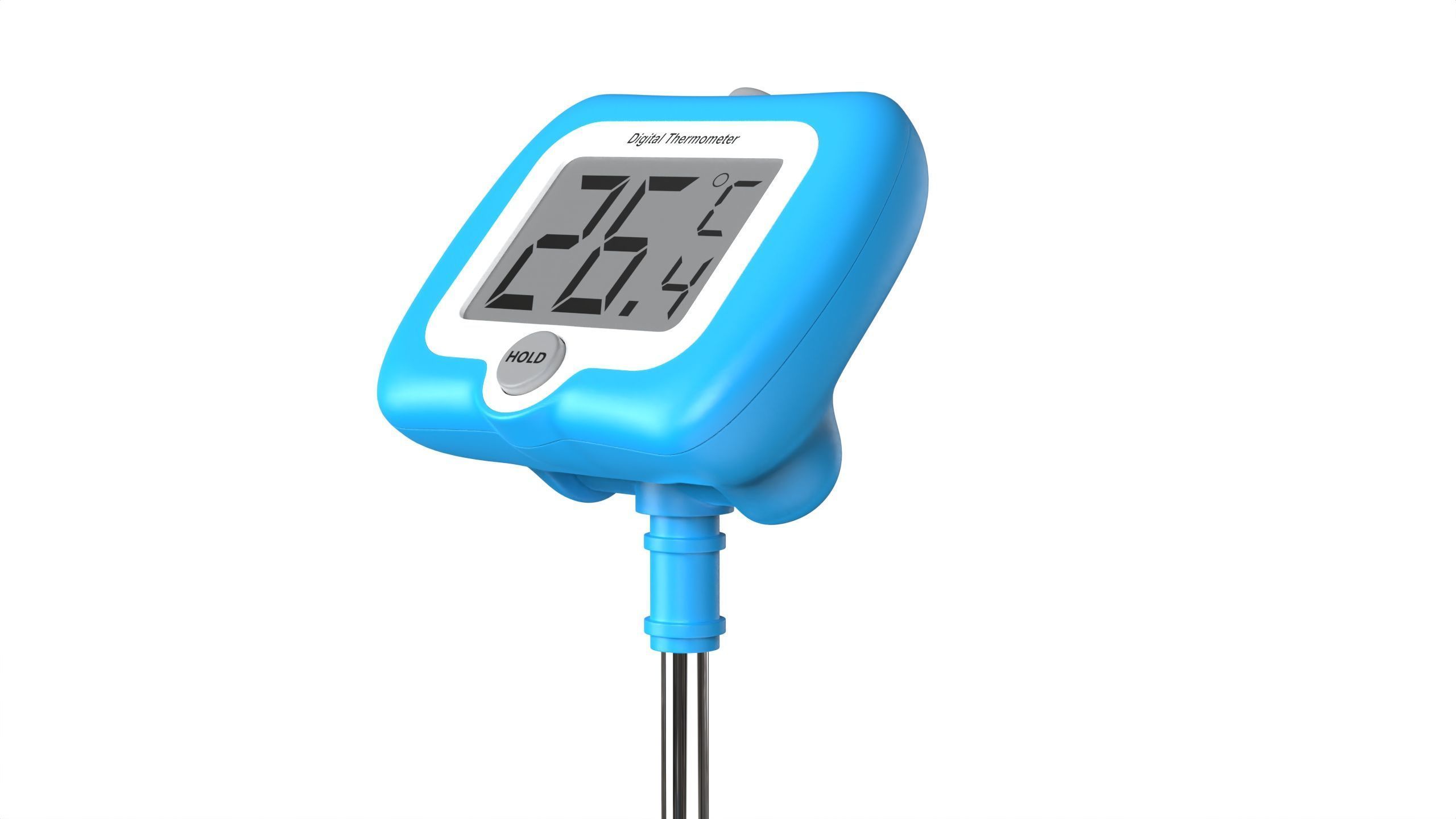 Digital Candy Thermometer  Low-poly 3D model_4