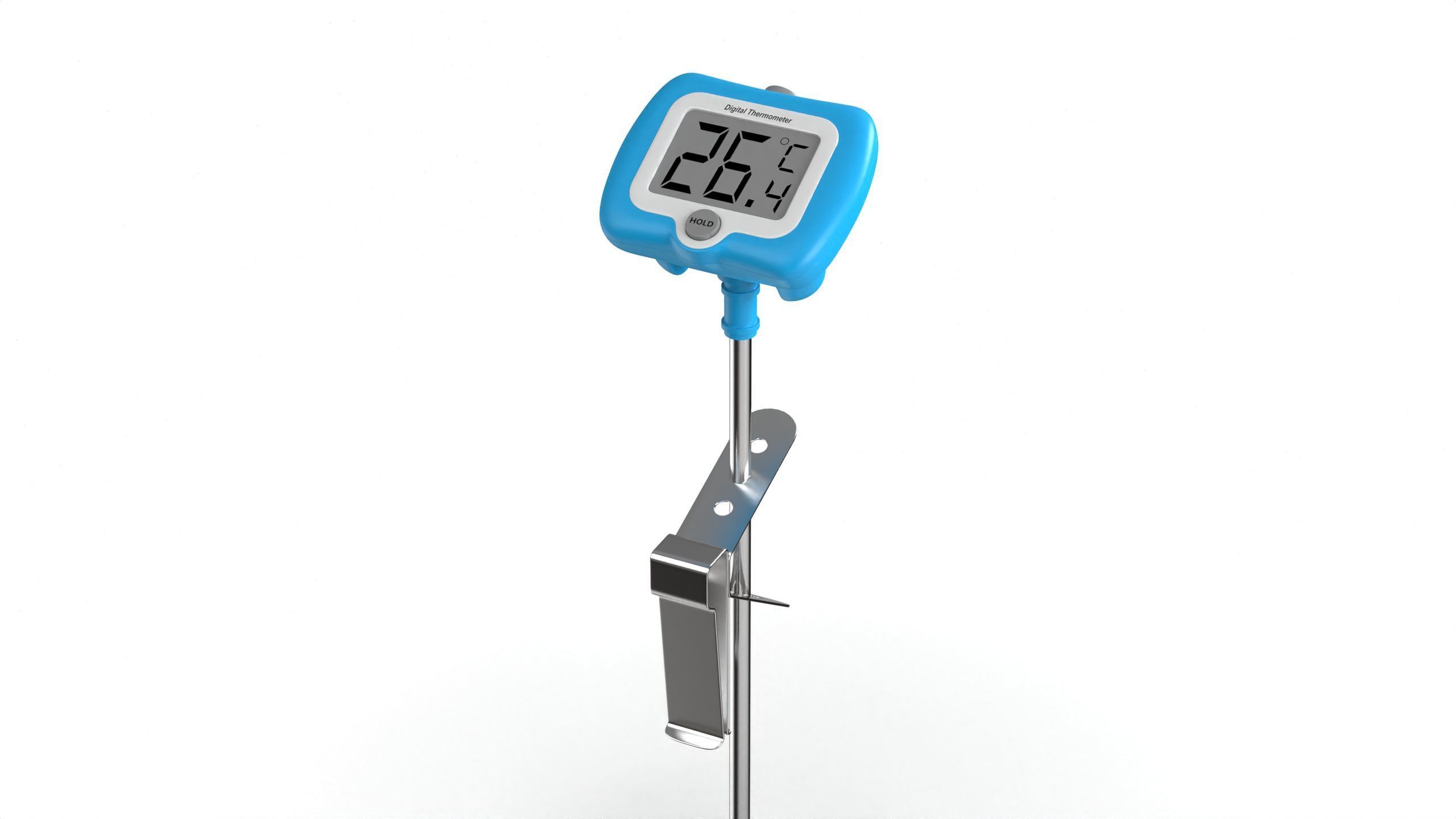 Digital Candy Thermometer  Low-poly 3D model_6