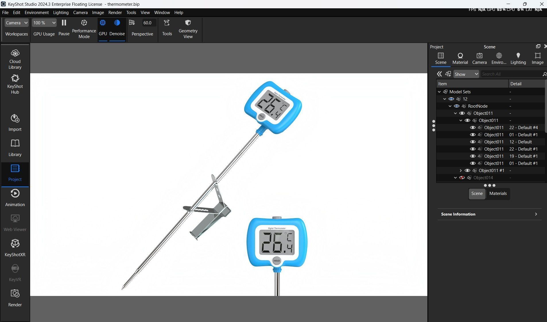 Digital Candy Thermometer  Low-poly 3D model_22