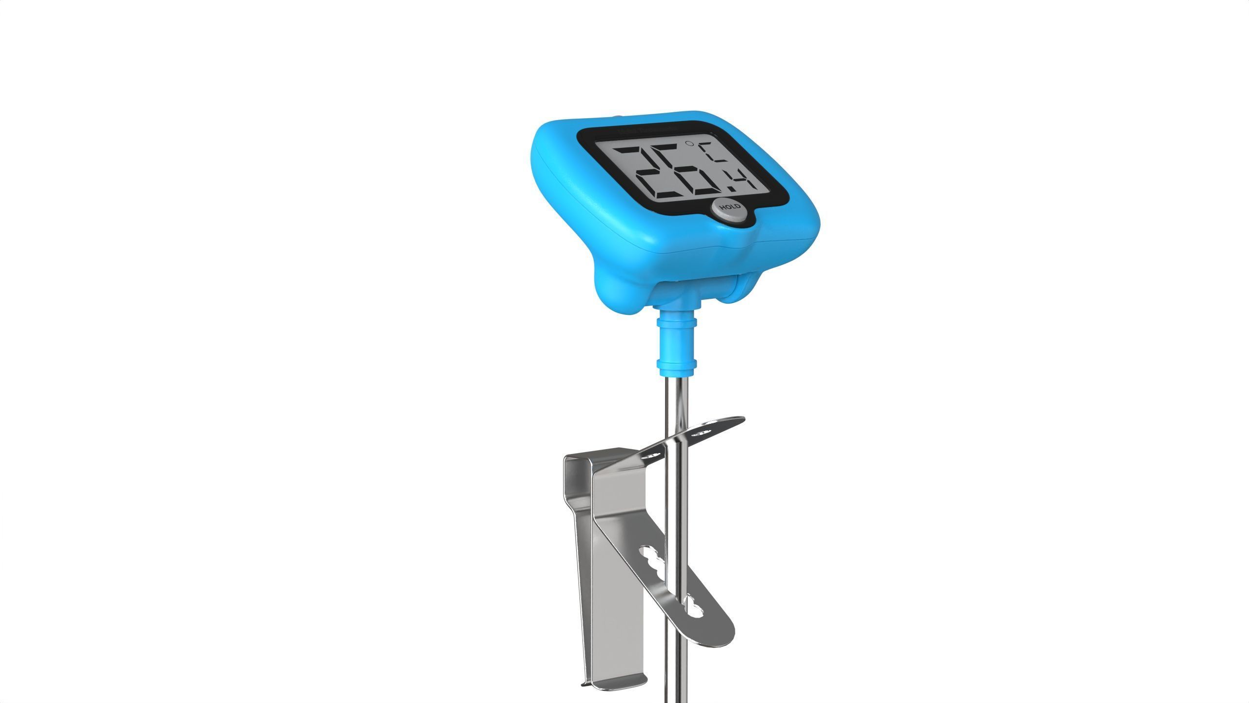 Digital Candy Thermometer  Low-poly 3D model_7