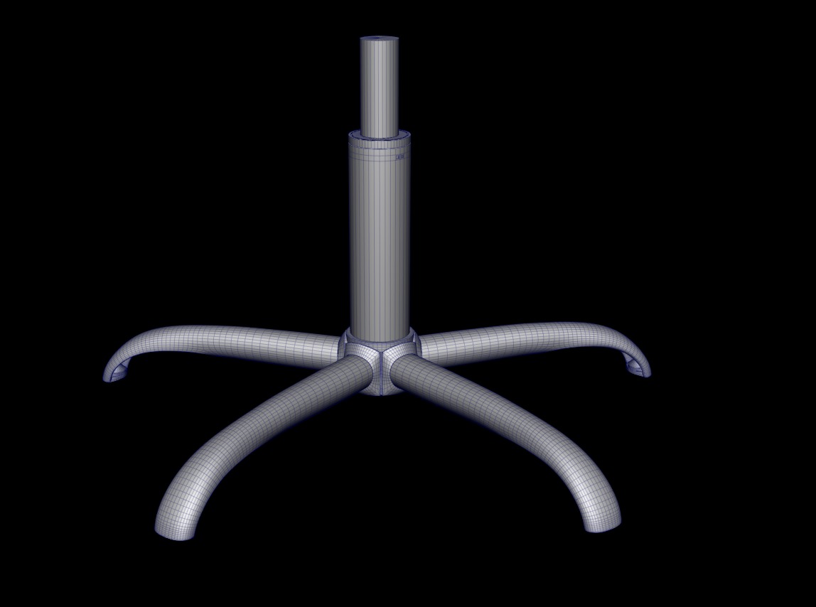 Chair Bases Collection Low-poly 3D model_12