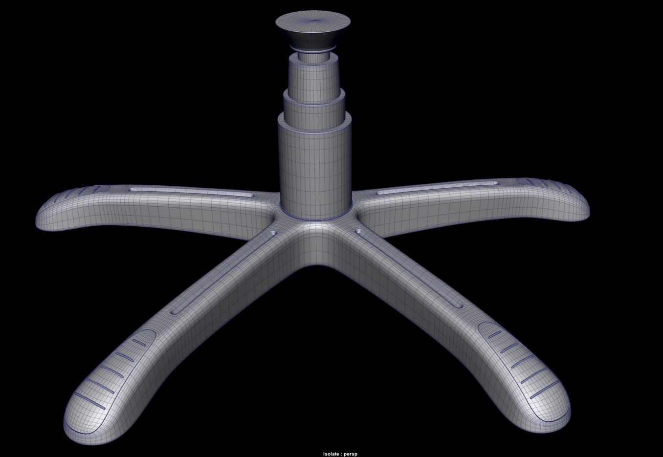 Chair Bases Collection Low-poly 3D model_4