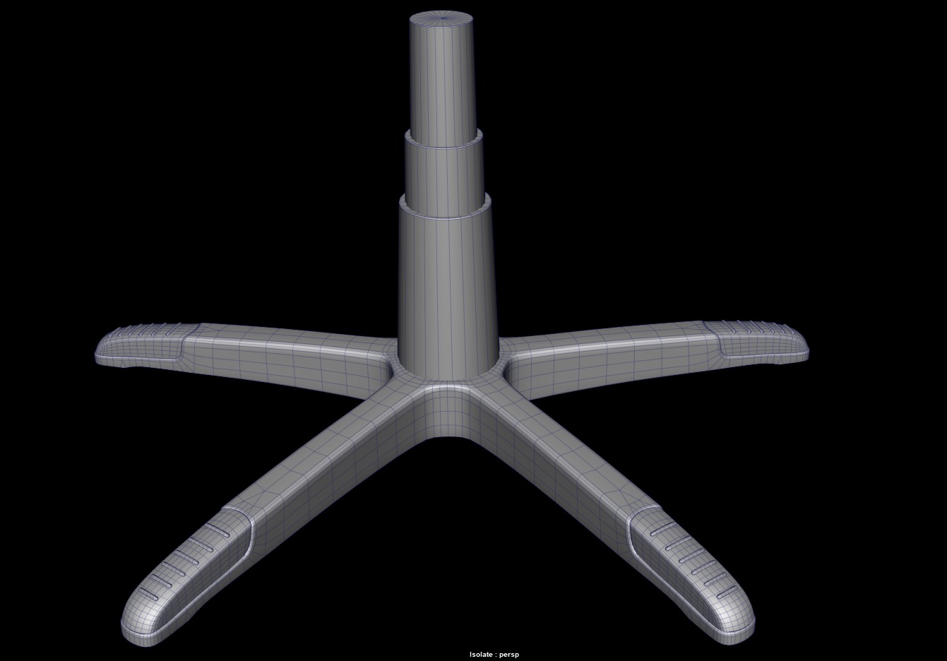 Chair Bases Collection Low-poly 3D model_5