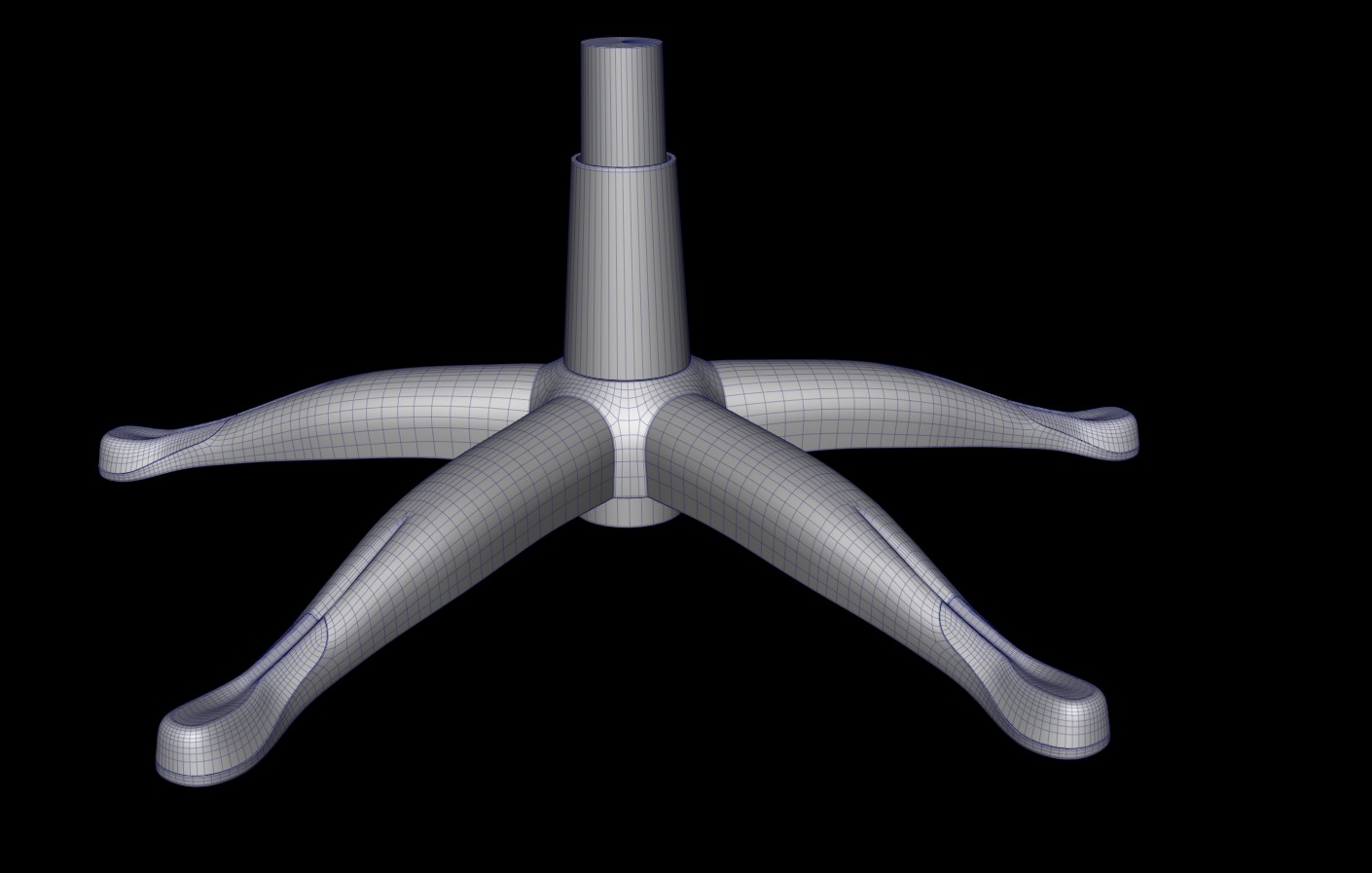 Chair Bases Collection Low-poly 3D model_3