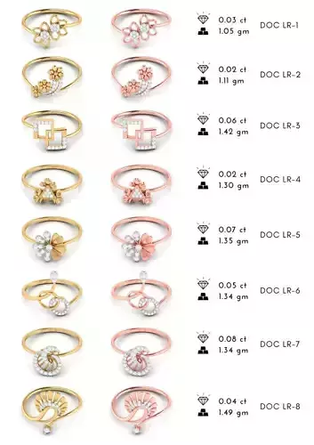  light weight ladies rings 