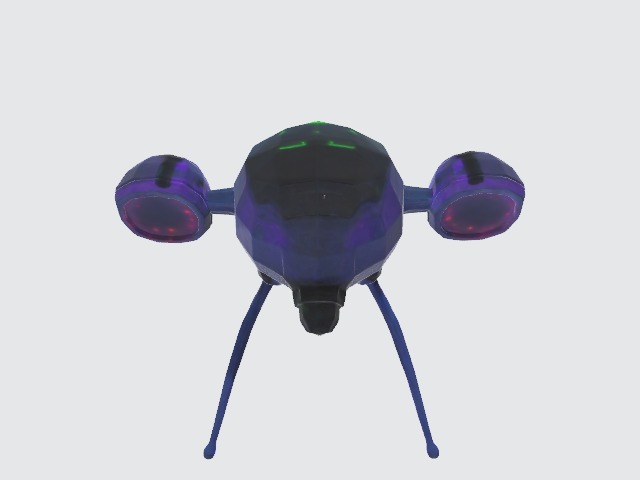 Alien drone  Low-poly 3D model_2
