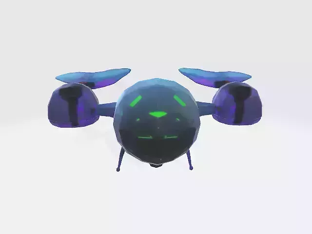 Alien drone  Low-poly 3D model