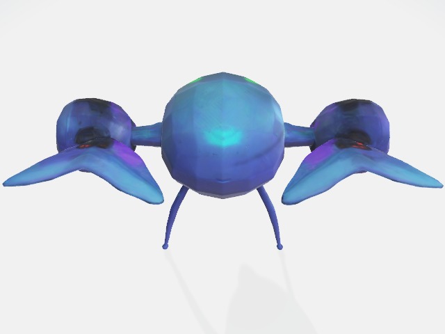 Alien drone  Low-poly 3D model_4