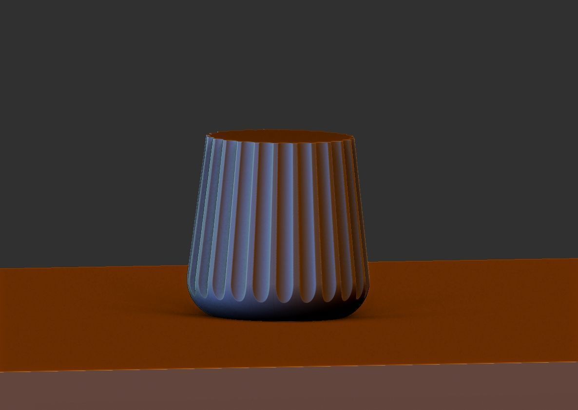 Side Table - planter vases 3D model_3