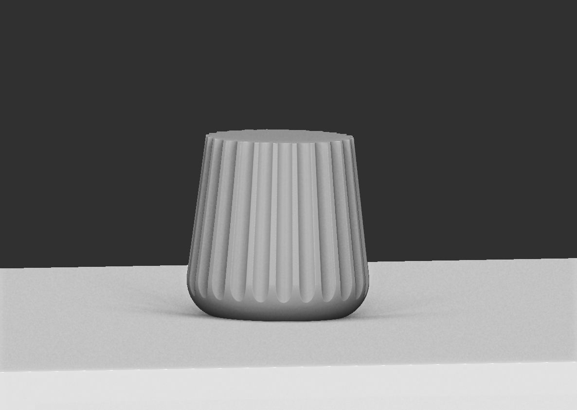 Side Table - planter vases 3D model_2