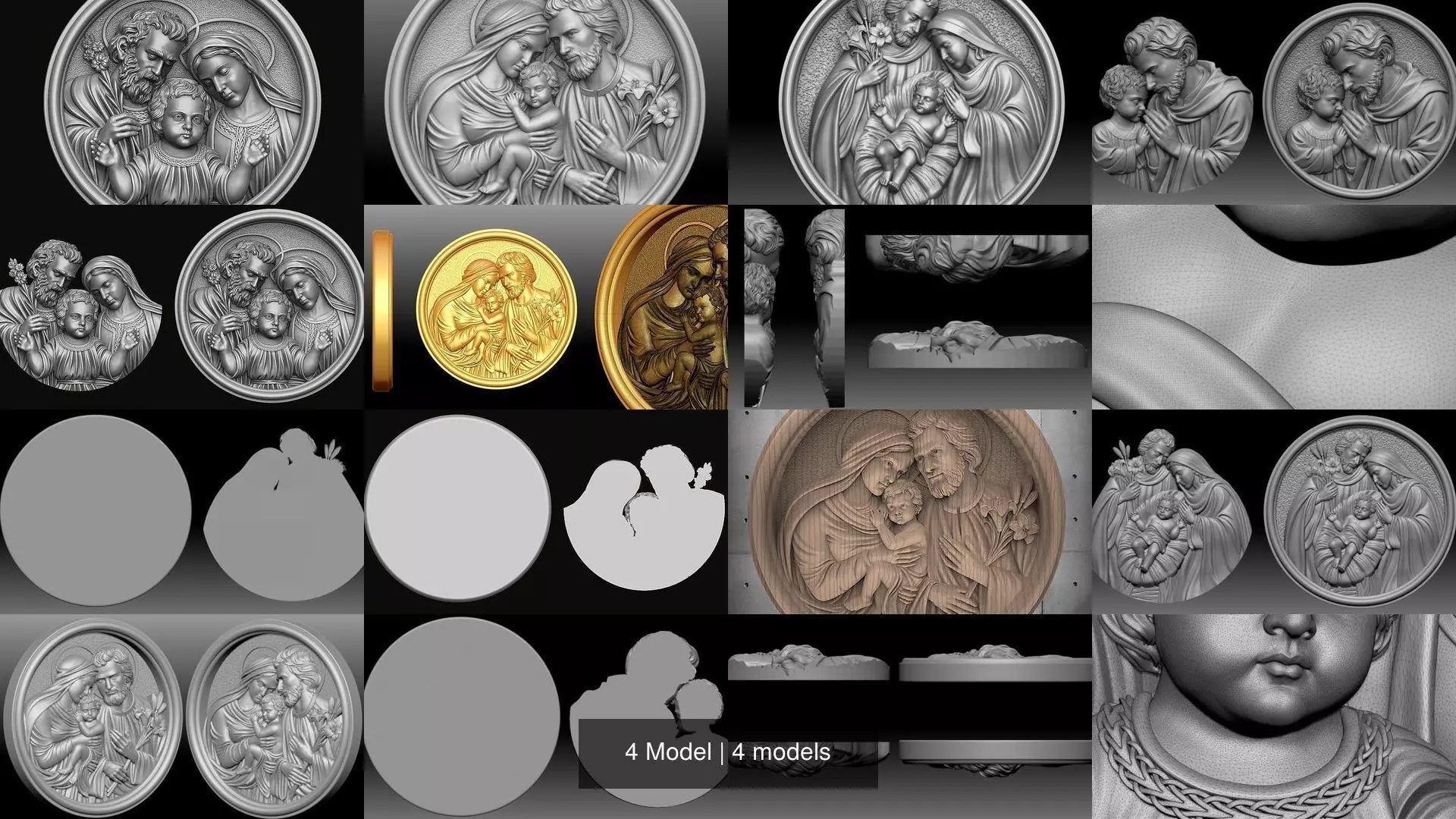 4 Model 3D Model Collection_0