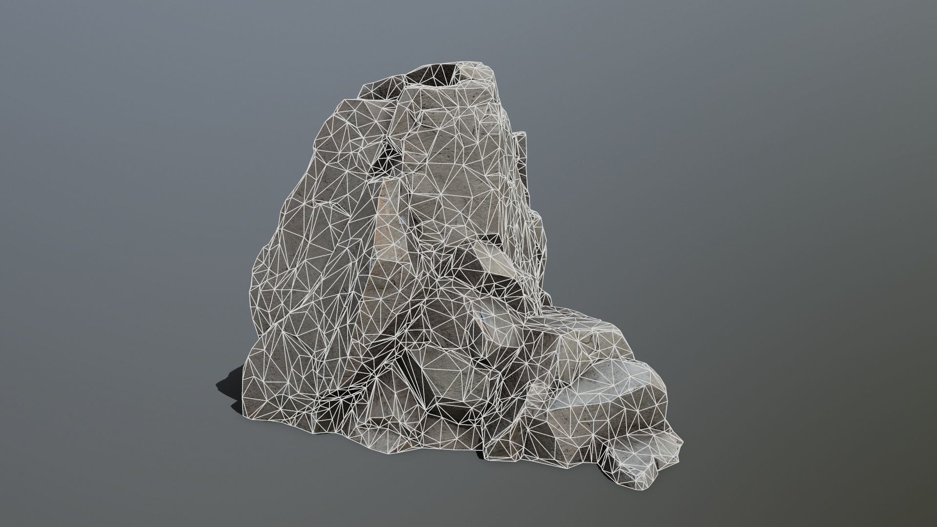 cliff rocks Low-poly 3D model_12