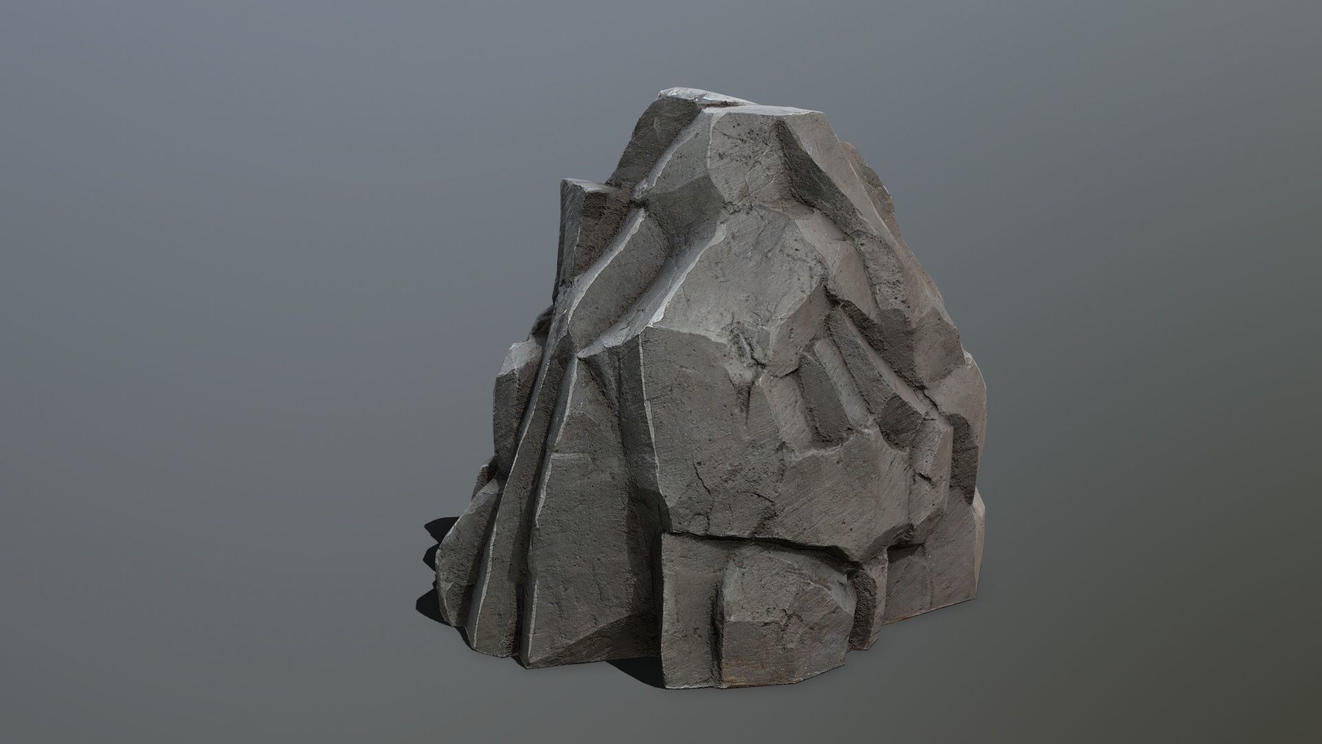 cliff rocks Low-poly 3D model_7