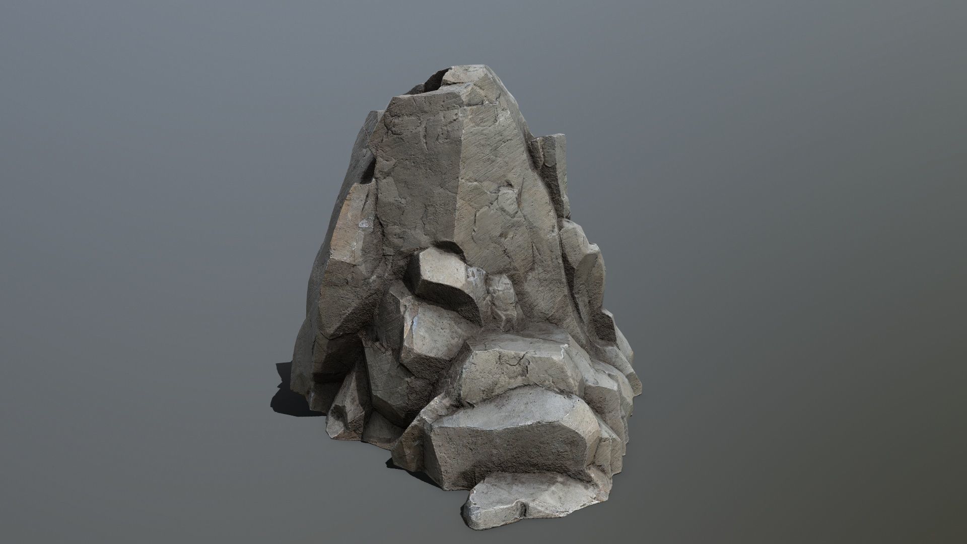 cliff rocks Low-poly 3D model_11