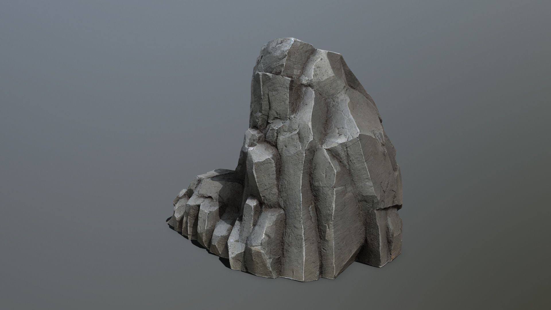 cliff rocks Low-poly 3D model_6