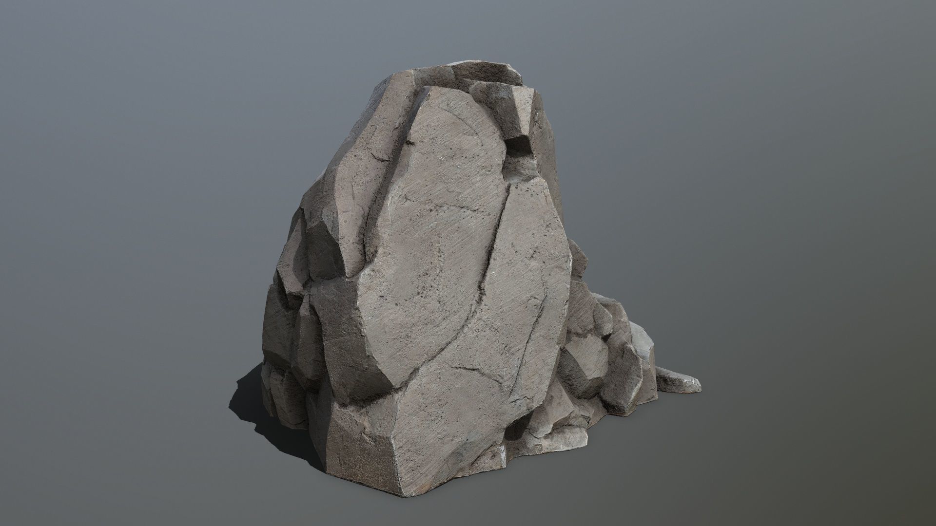 cliff rocks Low-poly 3D model_9