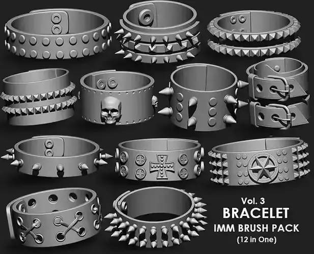 Bracelet IMM Brush Pack 12 in One Vol 3 3D model