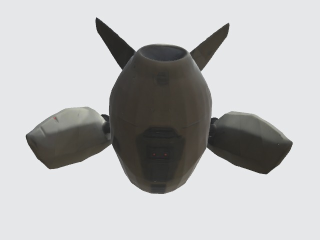 Alien drone Low-poly 3D model_4