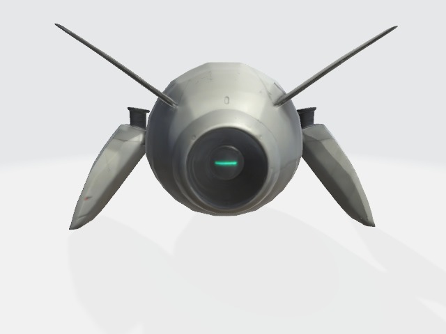 Alien drone Low-poly 3D model_3