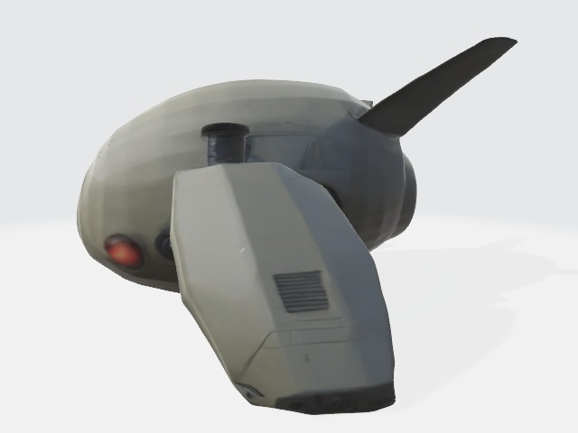 Alien drone Low-poly 3D model_2