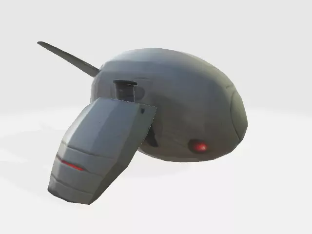 Alien drone Low-poly 3D model_0