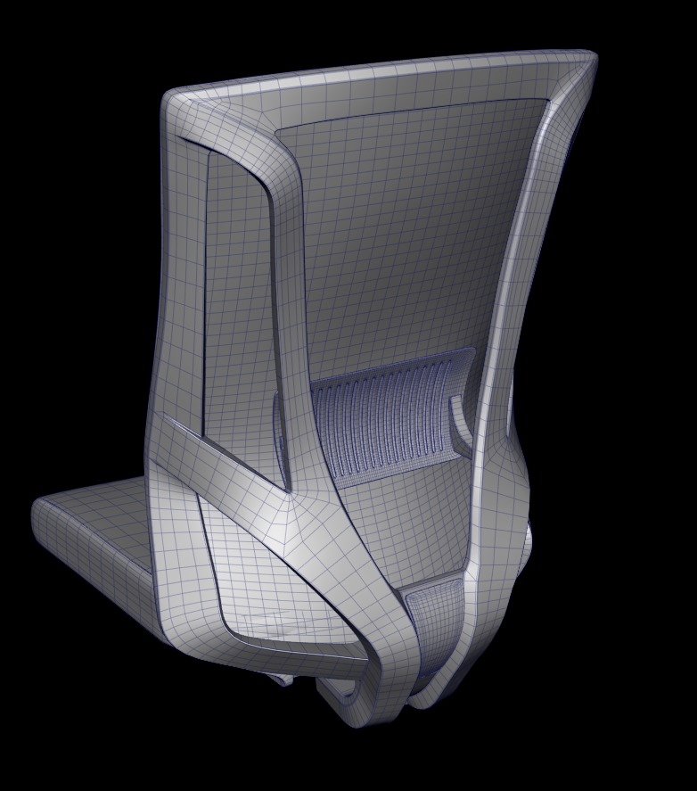 Chair seats collection Low-poly 3D model_17