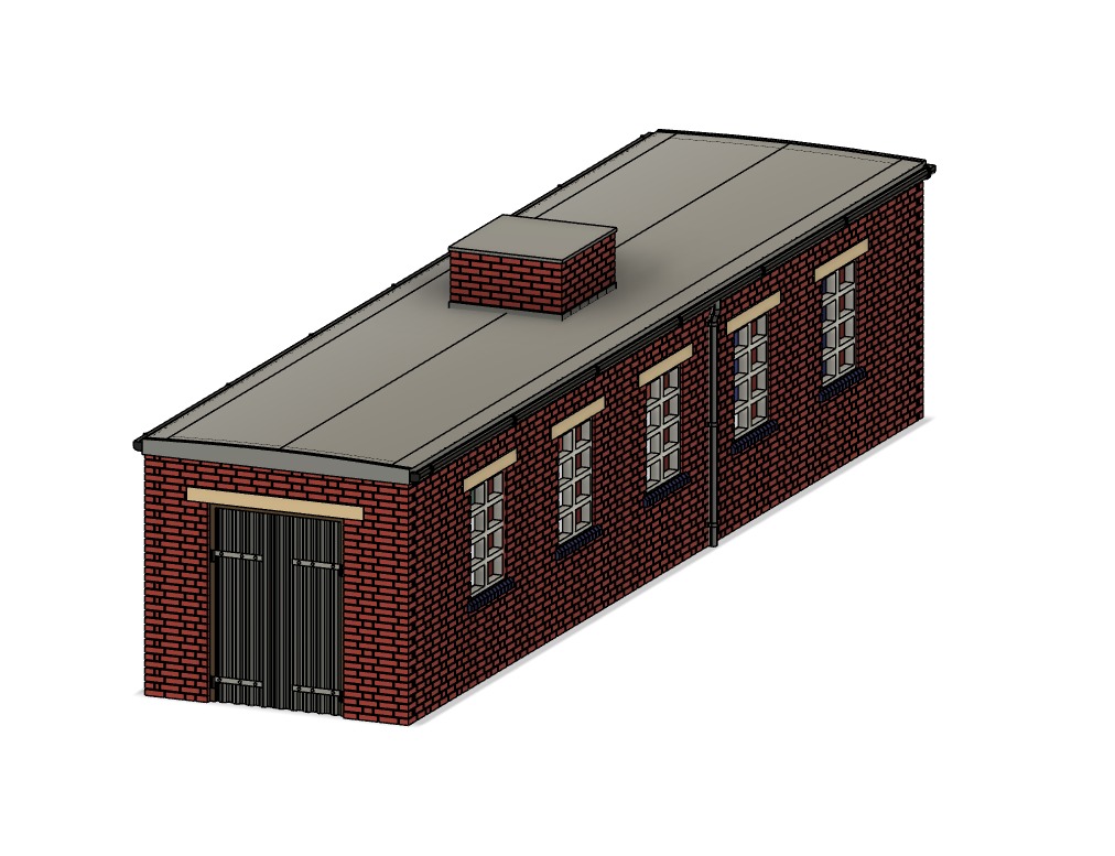 Model Railway Lineside Building 1 3D print model_4