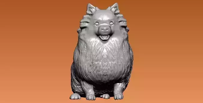 Woody pomeranian Dog statue - 3D print