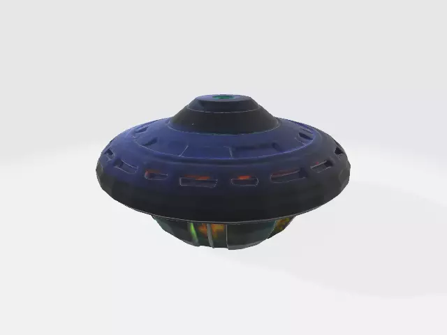 alien UFO Low-poly 3D model