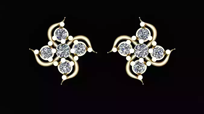 ELEDANT DIAMONT-EARRING 3D PRINTABLE MODEL 