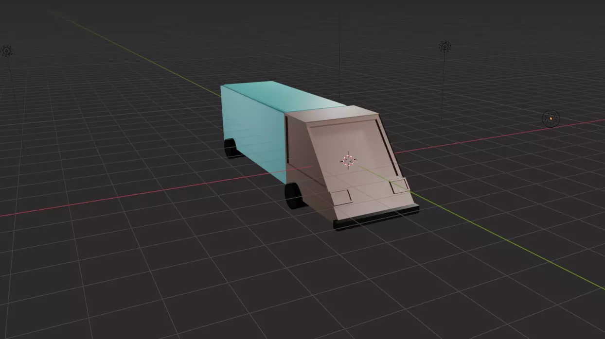 3d model truck stylish Free low-poly 3D model
