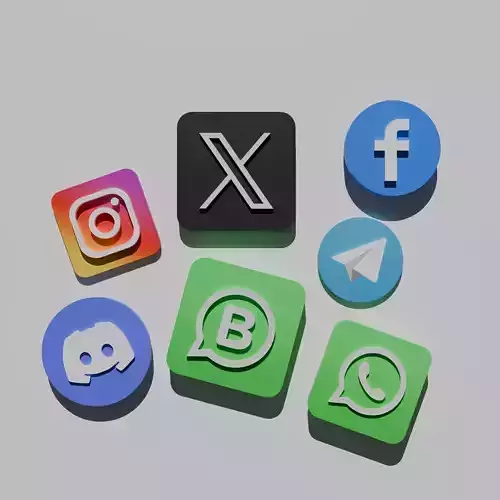 Social Media Icons Pack 3D