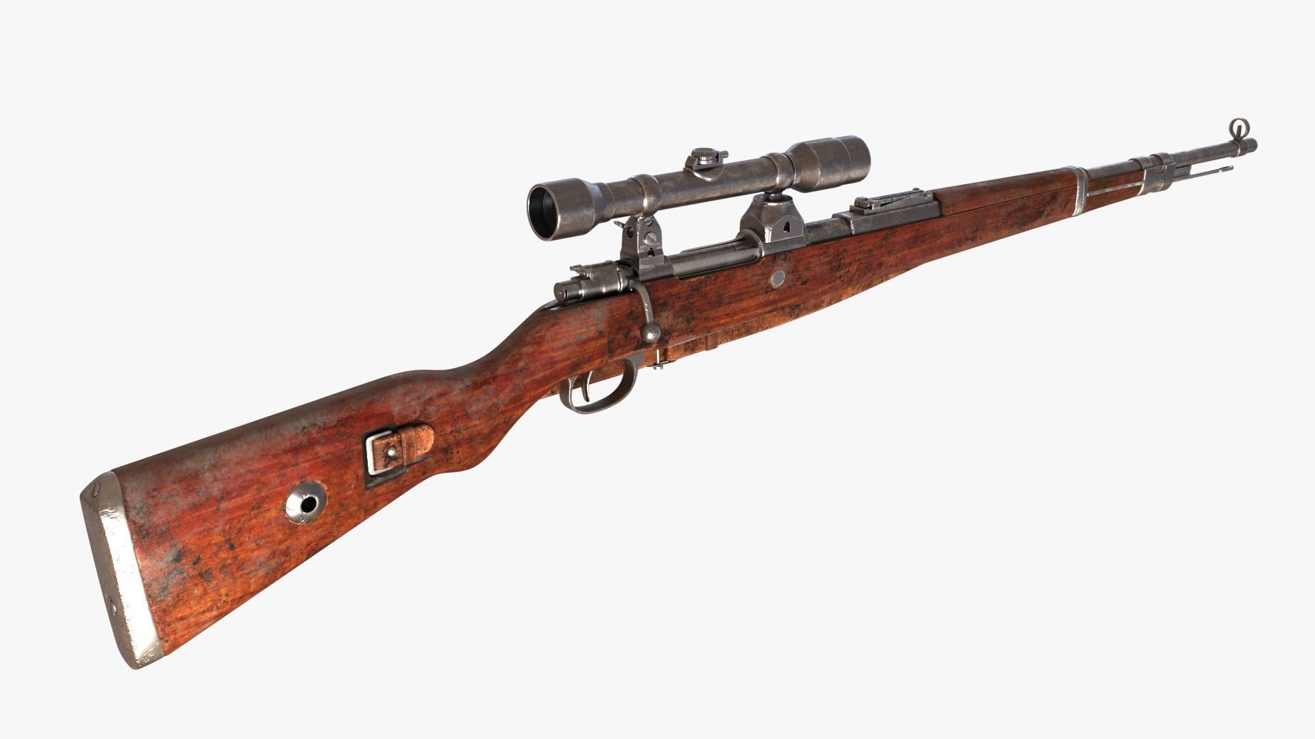 Karabiner 98K Low-poly 3D model_38