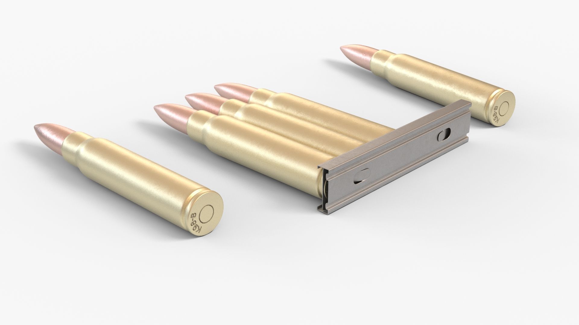 Karabiner 98K Low-poly 3D model_29