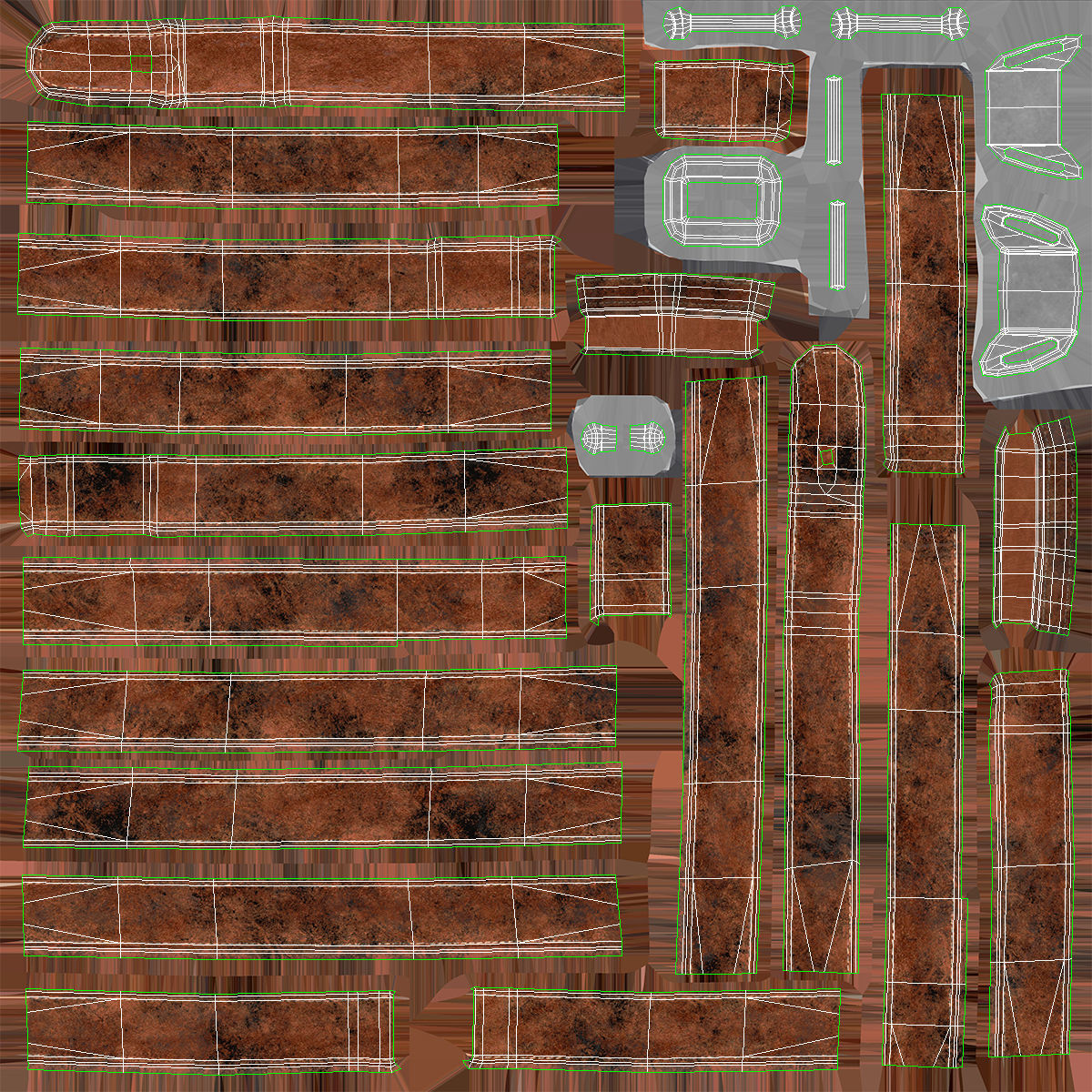 Karabiner 98K Low-poly 3D model_44