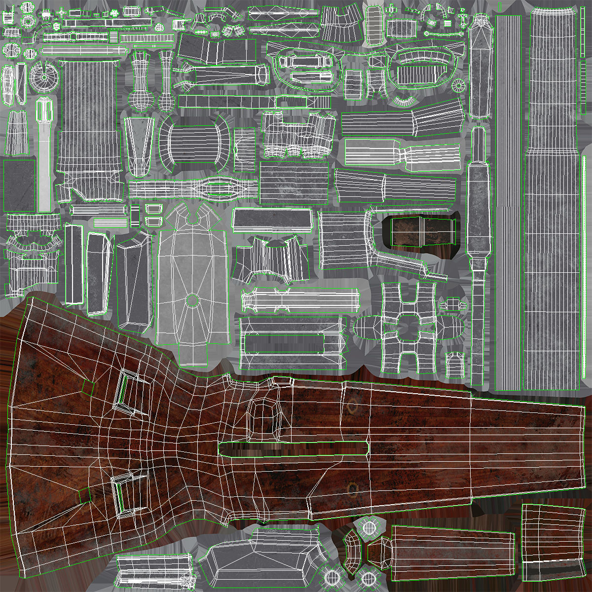 Karabiner 98K Low-poly 3D model_43