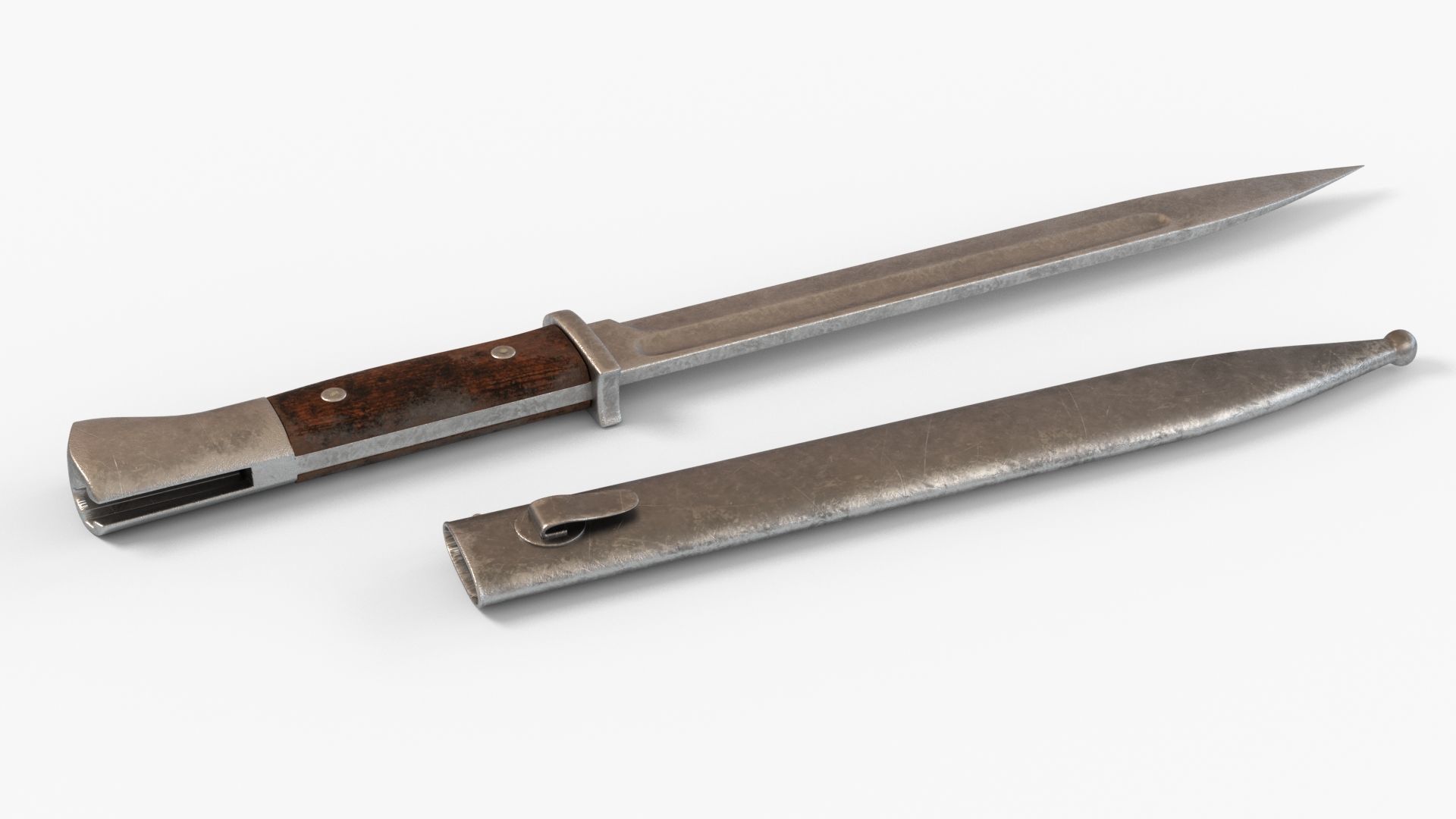 Karabiner 98K Low-poly 3D model_26