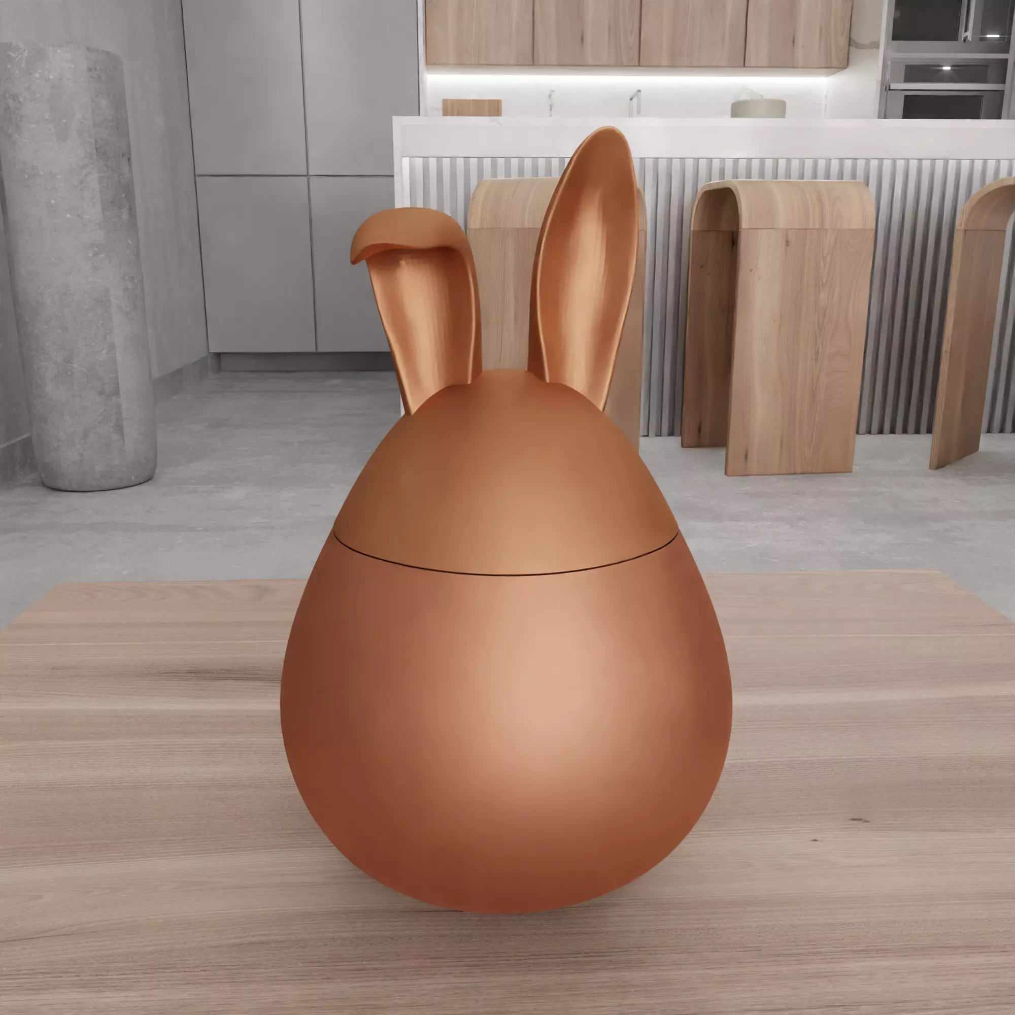 Cute Easter Bunny Basket - 327 3D print model_9