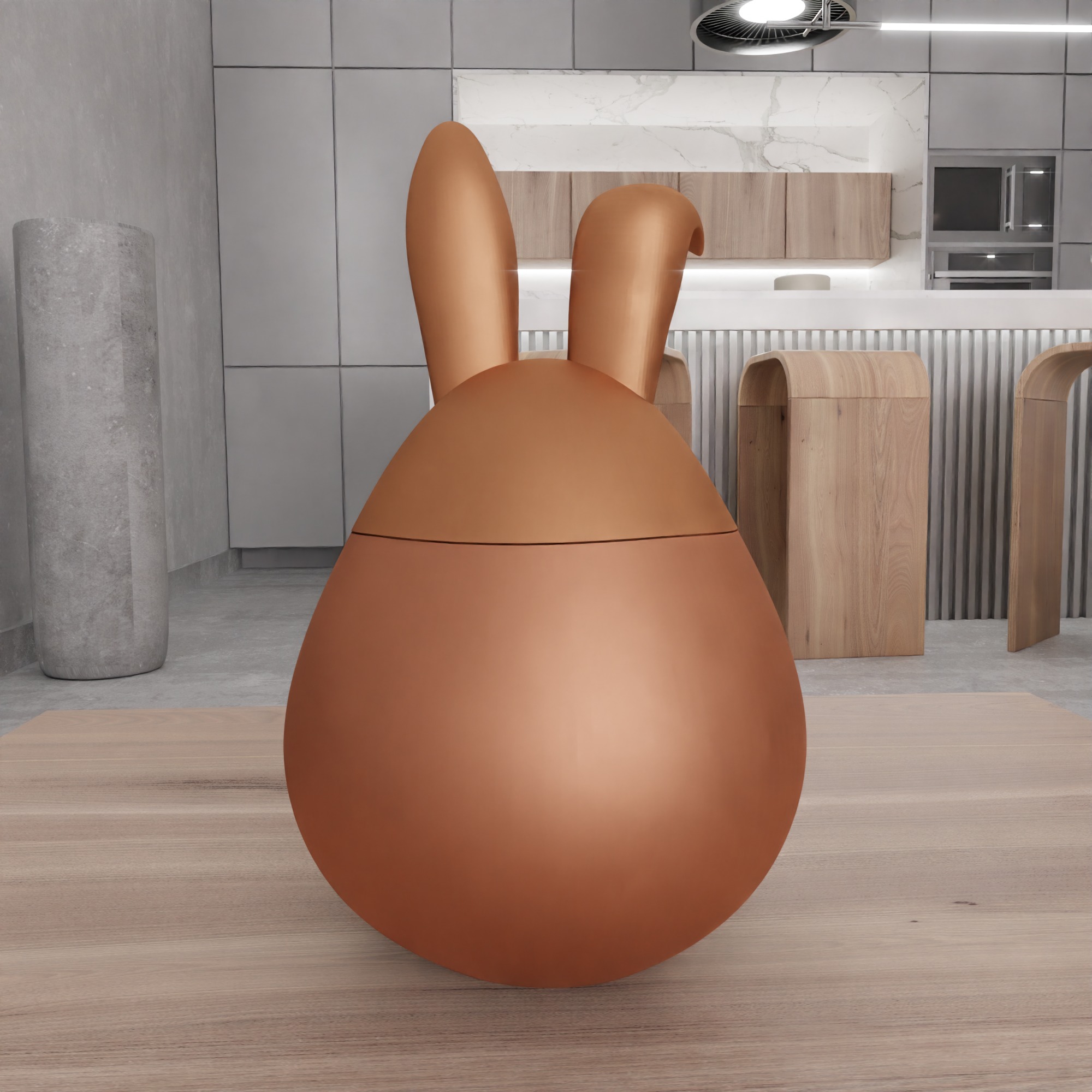 Cute Easter Bunny Basket - 327 3D print model_13