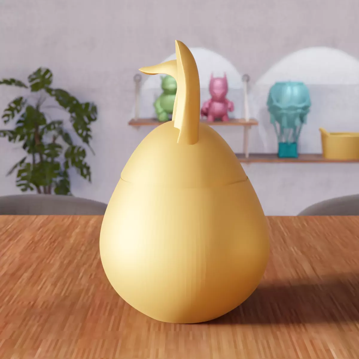 Cute Easter Bunny Basket - 327 3D print model_8