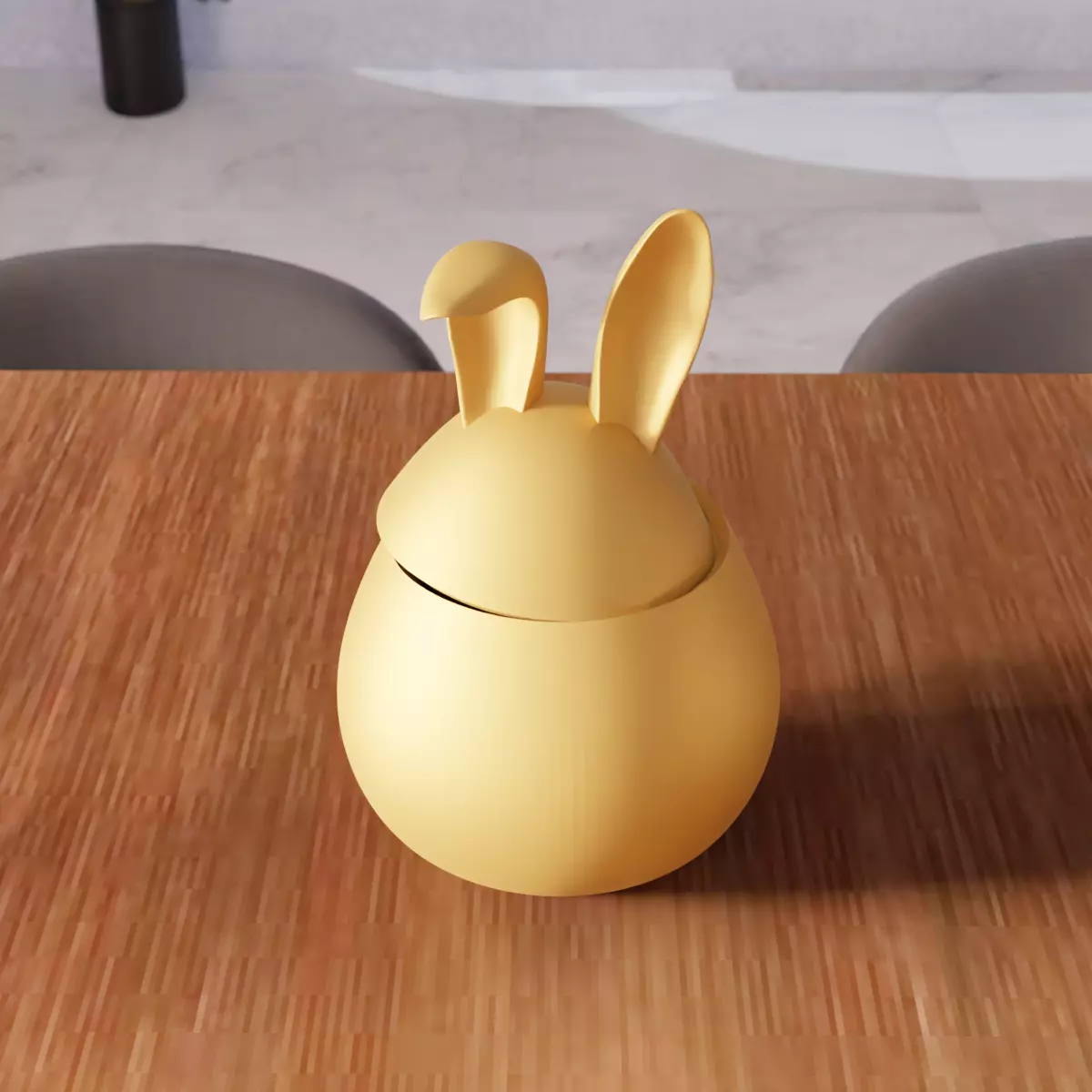 Cute Easter Bunny Basket - 327 3D print model_6