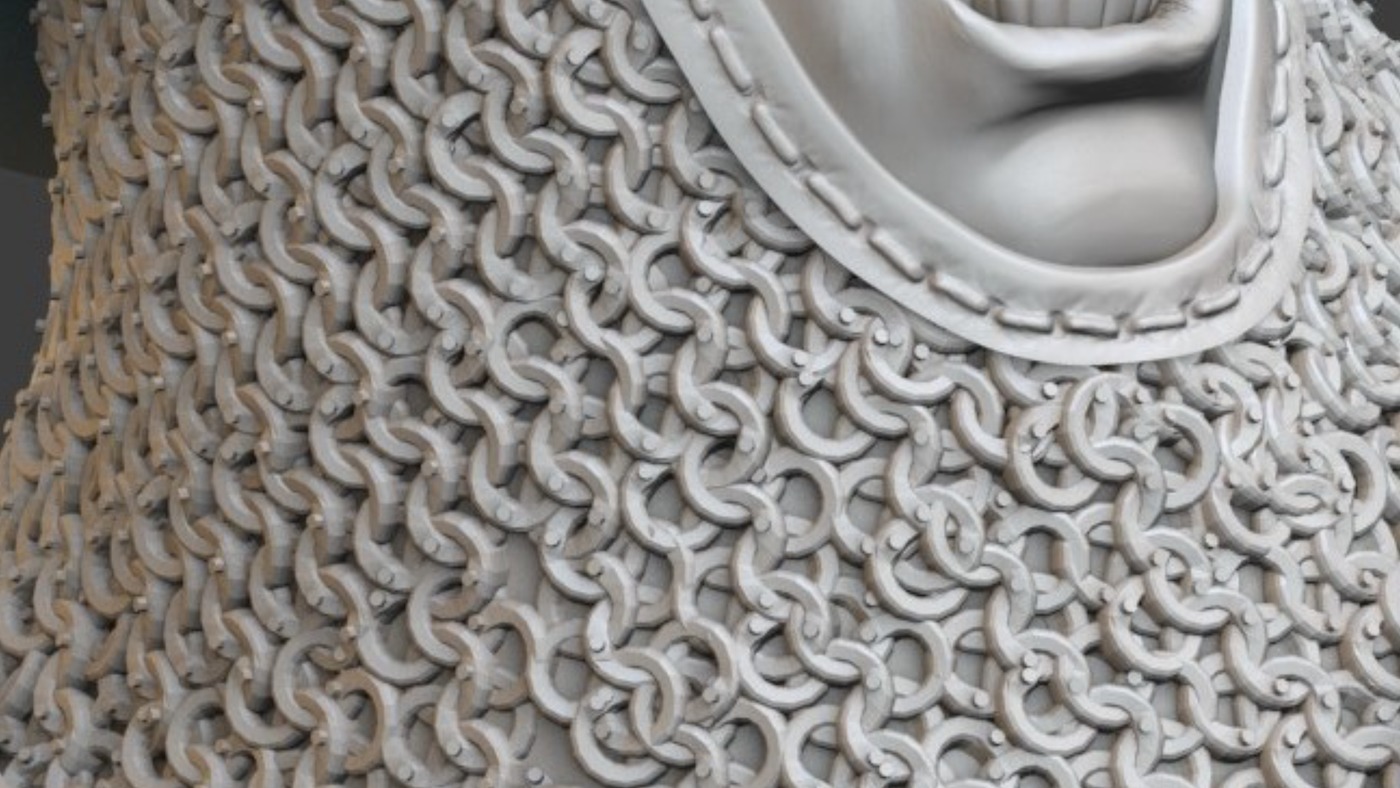 Warrior of Byzantium Portrait bust Warrior cry 3D print model_1