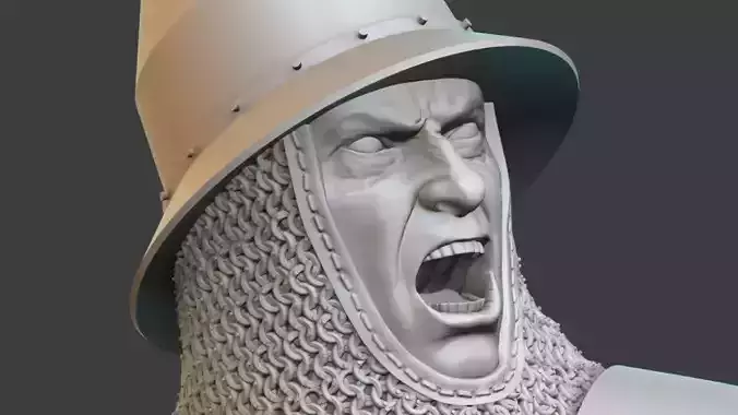 Warrior of Byzantium Portrait bust     Warrior cry