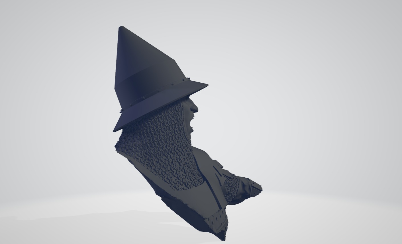 Warrior of Byzantium Portrait bust Warrior cry 3D print model_5