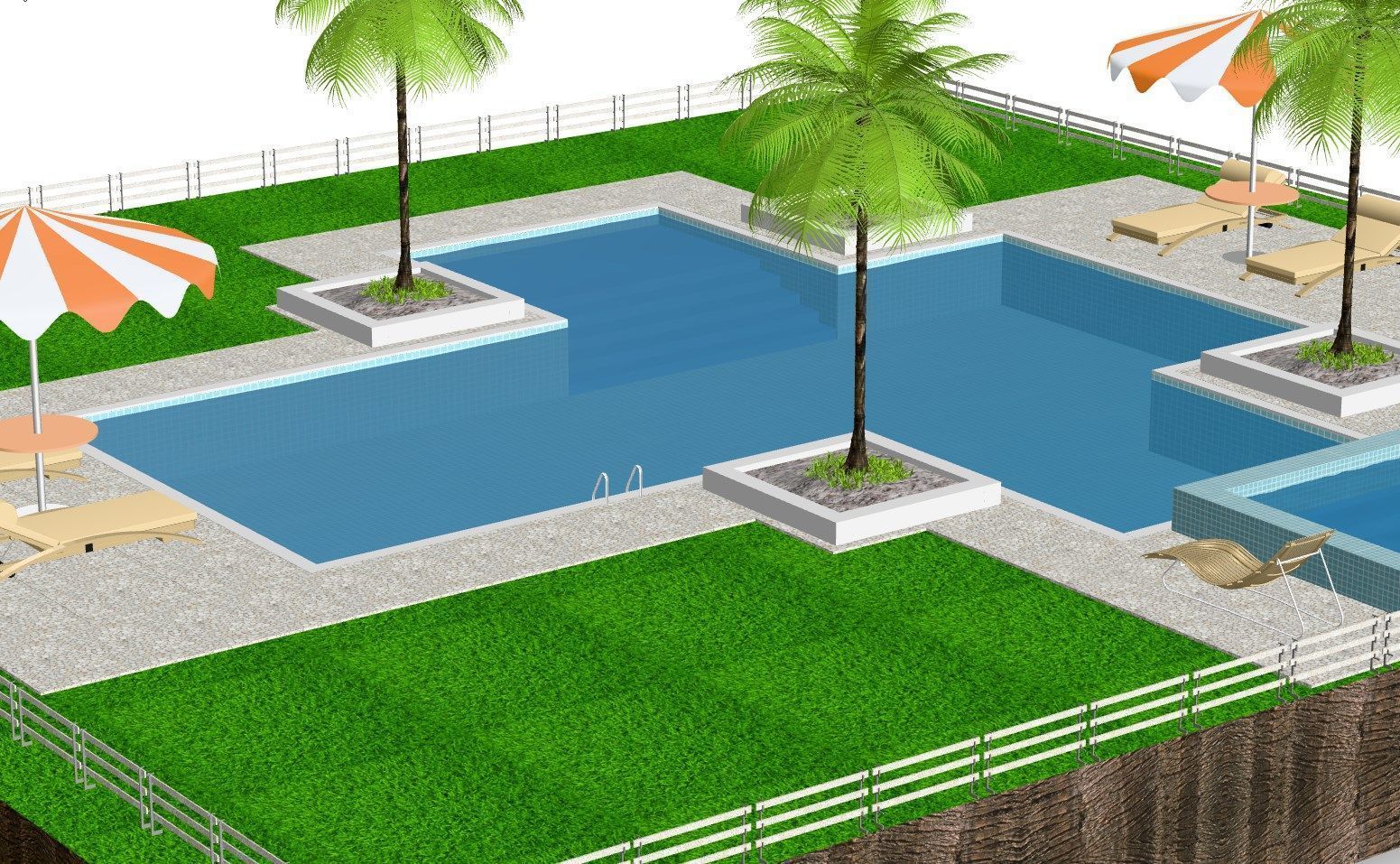 Swimming pool 3D model_7
