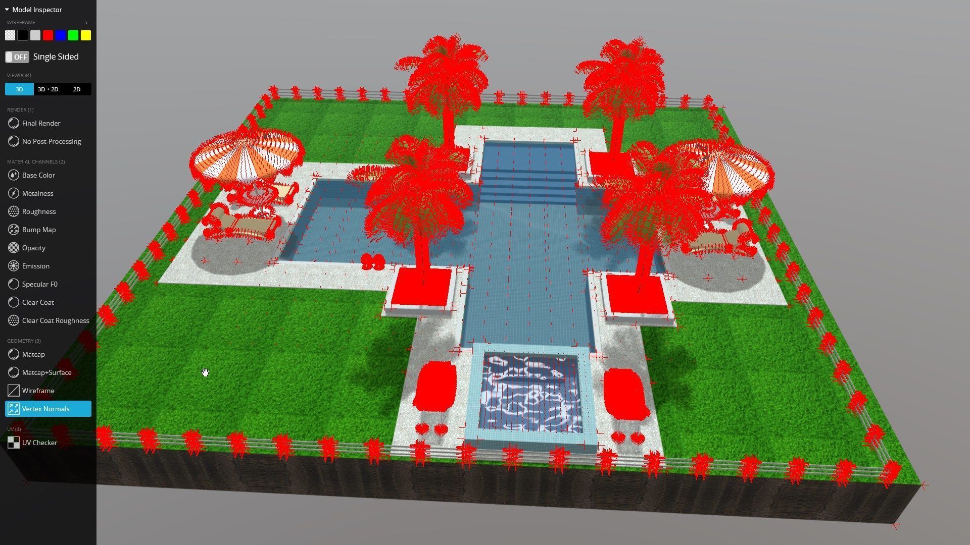 Swimming pool 3D model_10