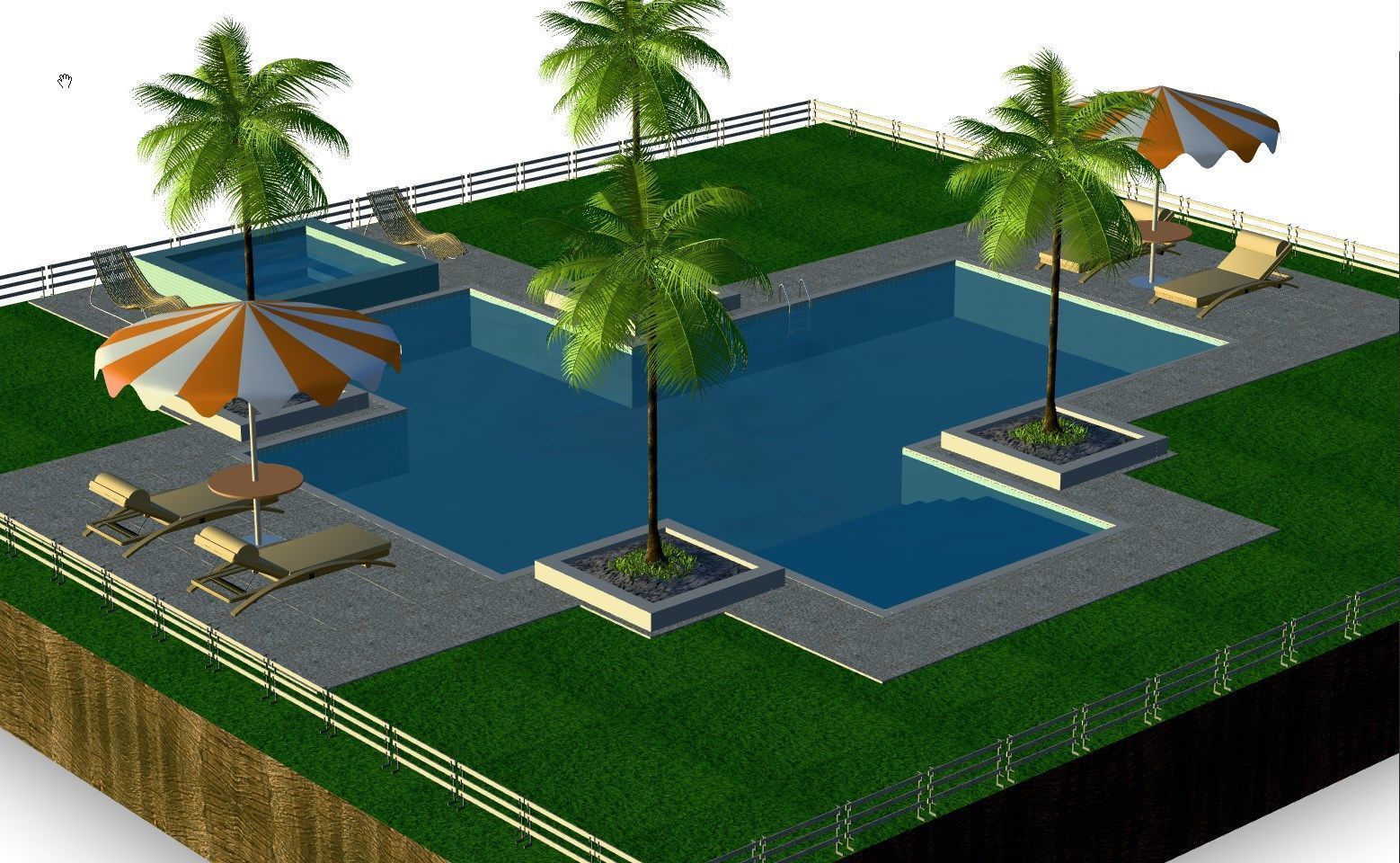 Swimming pool 3D model_6