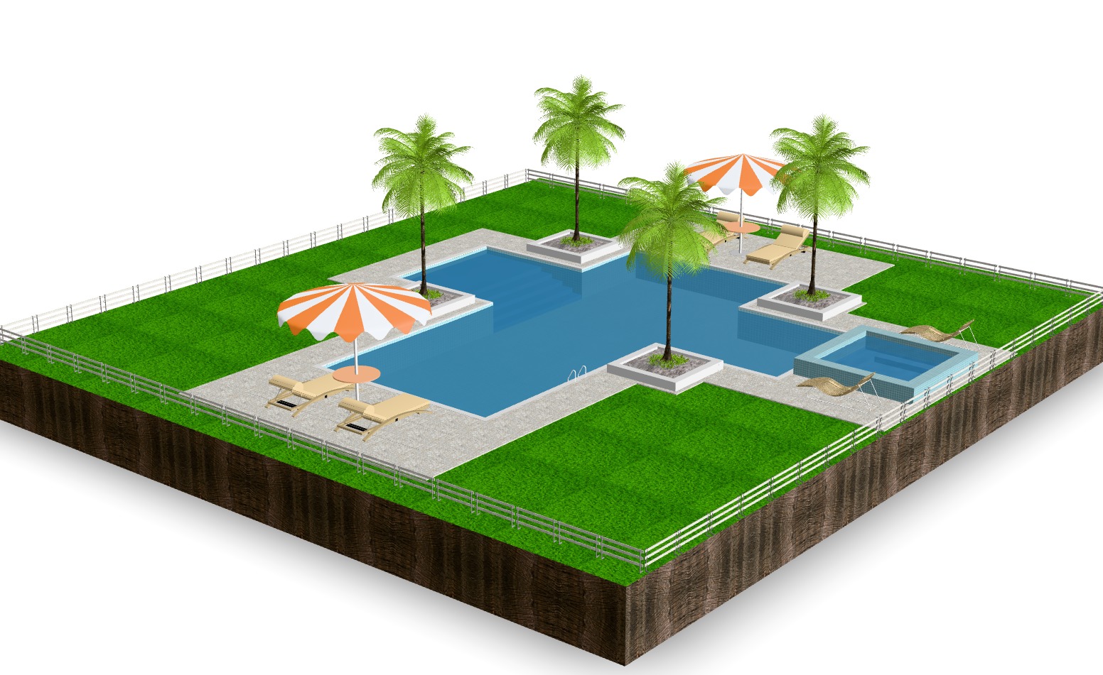 Swimming pool 3D model_5