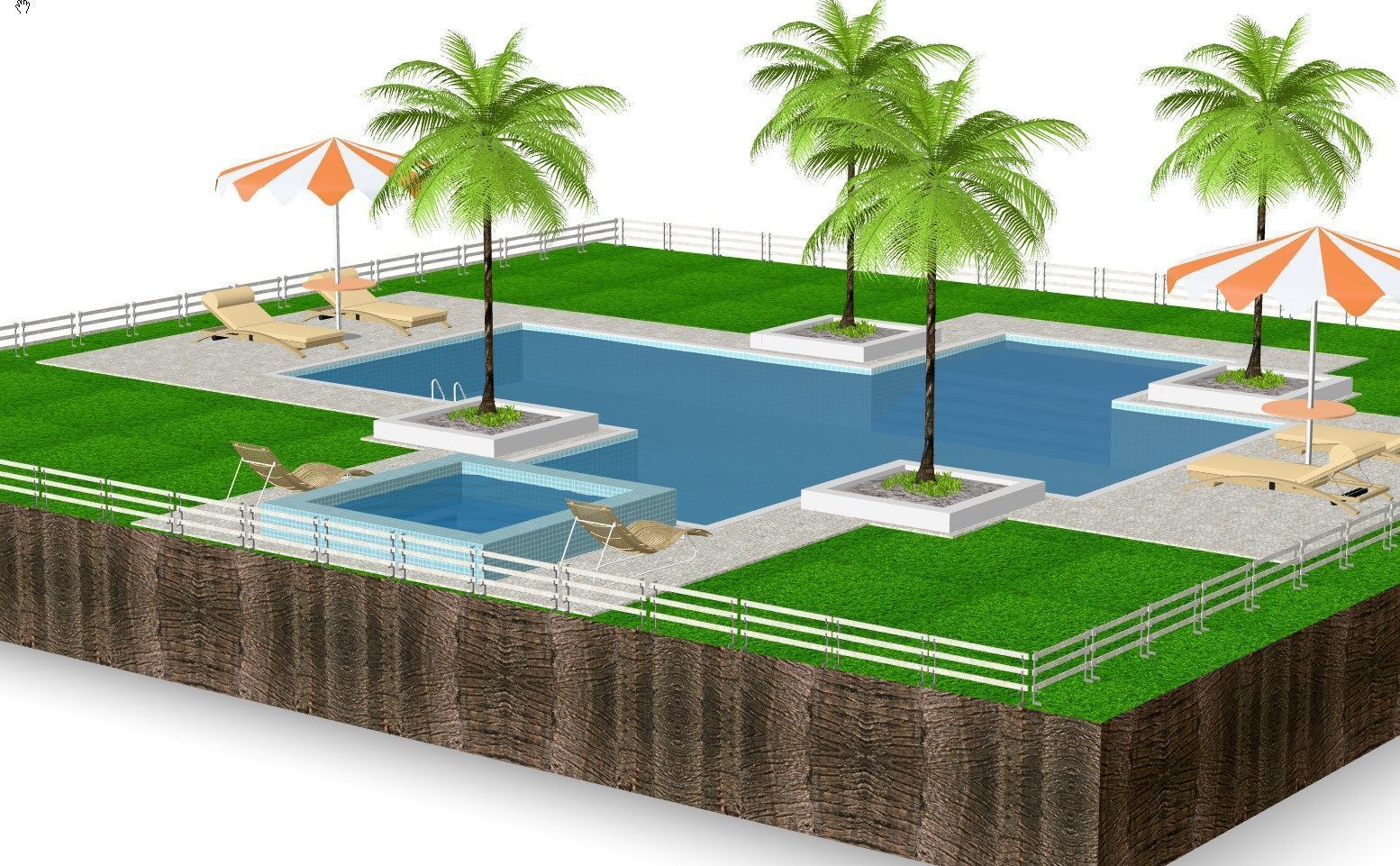Swimming pool 3D model_4