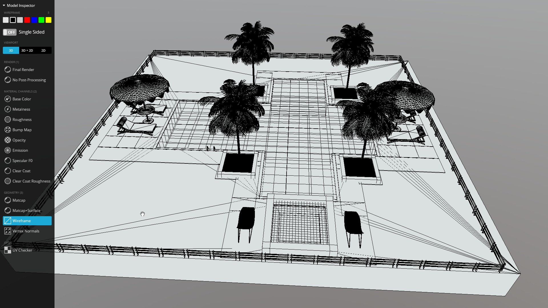 Swimming pool 3D model_9